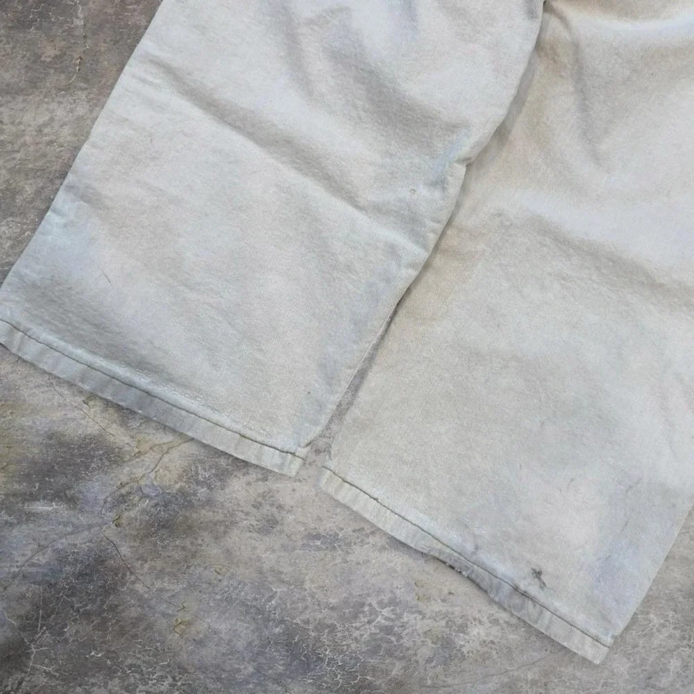 Vintage Wrangler Faded Distressed Canvas Carpenter Pants Mens 35x31.5 Skater Y2K